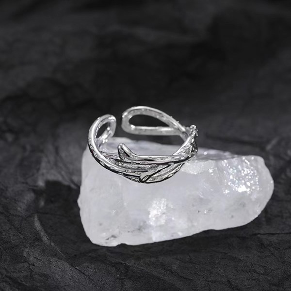 1 par metall sølvfarge justerbare par ringer Creative Thor - Perfet