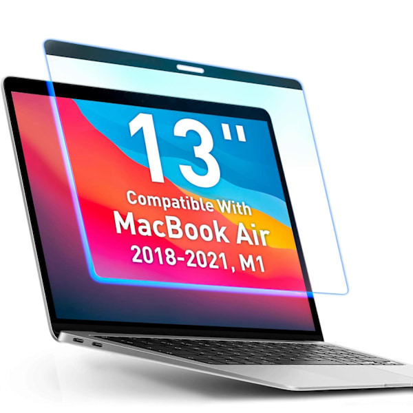 Magnetiskt blåljusskydd kompatibelt med MacBook Air 13' 2018 - , M1 Anti - Blåljusfilter 1-pack - Perfekt