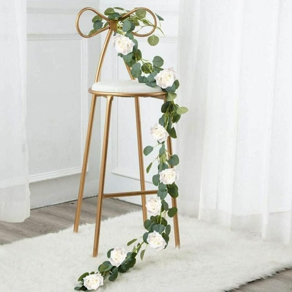 Kunstige blomster, kunstig Eucalyptus Pileblad Garland - Perfet