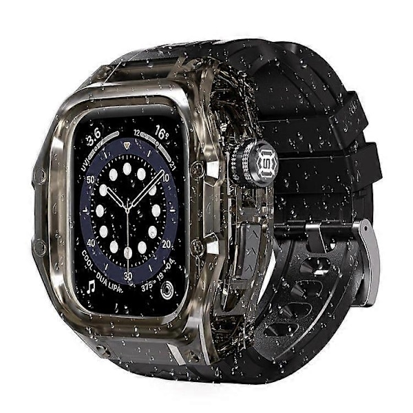 SHELLBOX Kompatibel med Apple Watch Series 10 46mm IP68 Vattentätt Integrerat Klockfodral med Silikonarmband - Perfekt