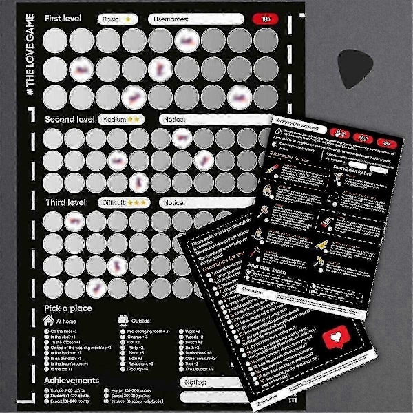 Spelskrapposter för par - Valentinsdagspresent - Väggdekal - Hon och Han - Perfekt