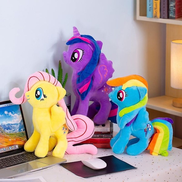 20/30/40/50 cm My Little Ponyed Plys udstoppet legetøj Pinkiepie pplejack Rainbowdash nime Figur tegneseriedukke Børn Fødselsdagsgaver - Perfet A 20cm