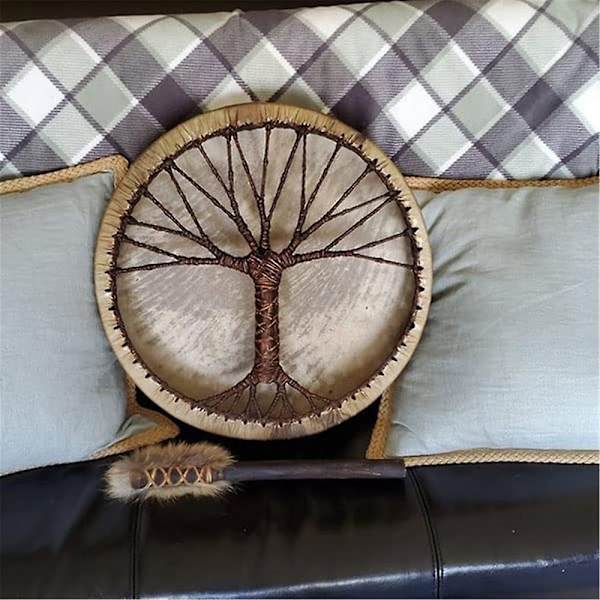Tree Of Life Shaman Drum Håndlavet sibirisk trommehåndværk