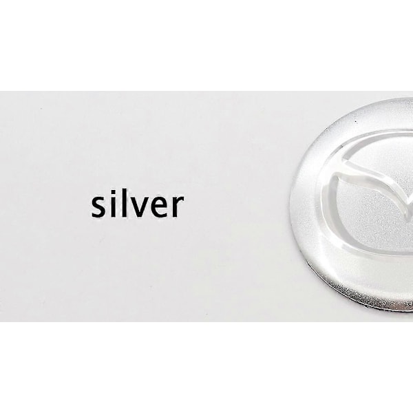 56/60/65/68mm Auton Pyörän Keskihubin Kannen Merkkipeite ja Tarra Mazdaan, Kestävä Auton Koristeluvaruste - Täydellinen silver 68mm