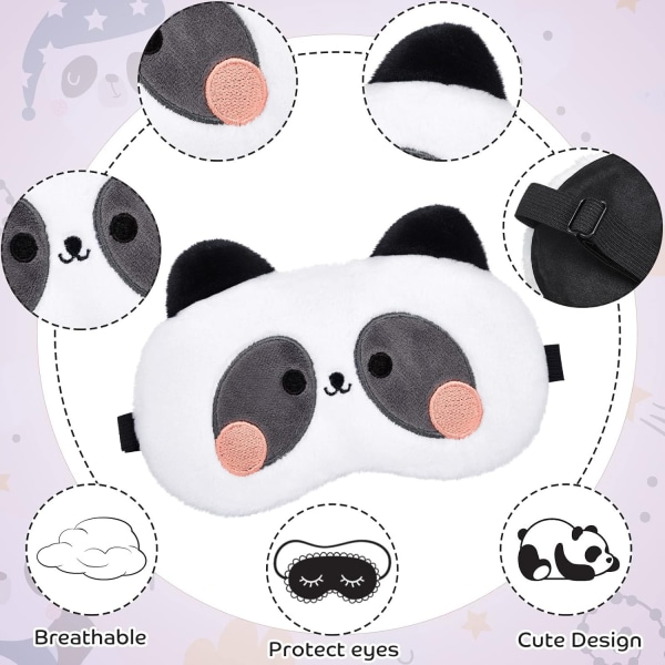 Sovmask för barn 3 delar justerbar och elastisk (söt stil) - Perfet