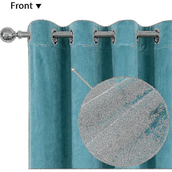 Luksuriøse termisk isolerede gardiner, tykke, solide, effektive mørklægningsgardiner - Perfekt Green W 59x H 98 150cm*250cm