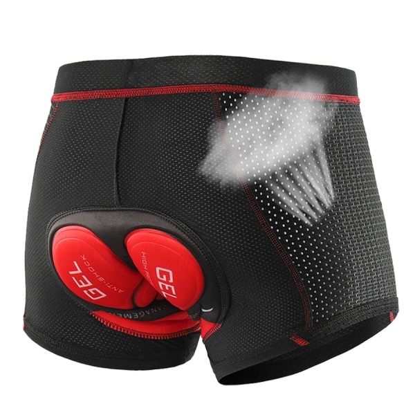 Åndbare cykelshorts Cykelundertøj Gel Pad - Perfet Red L