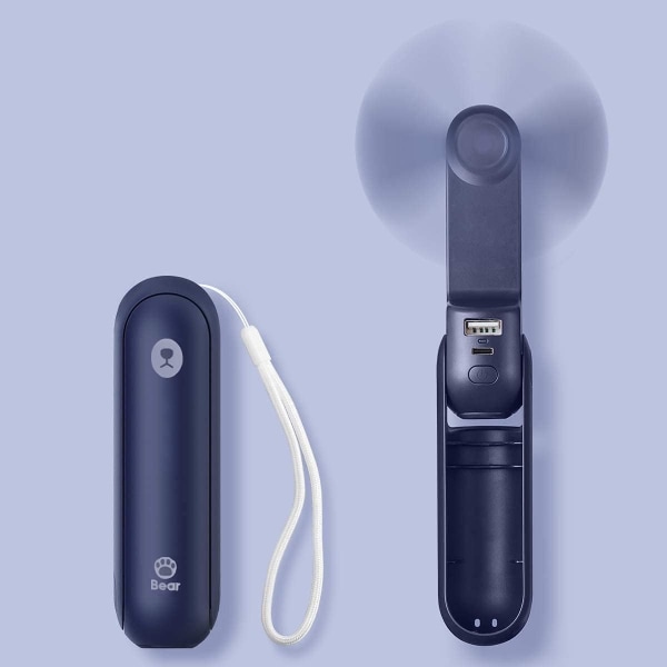 Håndholdt vifte, mini håndvifte, bærbar USB oppladbar, batteri - Perfet