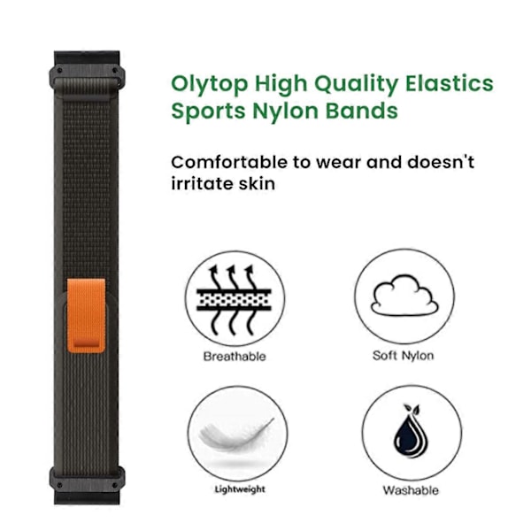 Kompatibel med Garmin Forerunner 965/955/945/935 22mm Klockarmband Trail Loop Justerbart Nylonarmband - Perfekt Style B