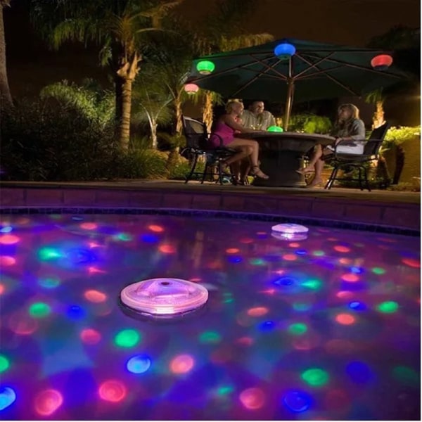 Floating Underwater LED Glow Disco Light Show för Pool Spa Lamp - Perfet