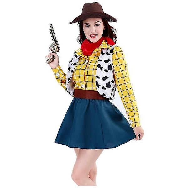 Cosplay Story Woody -asusetit Cowboy-jouluasu Unisex Sheriffin Halloween-karnevaalipuku Naamiaisleikki Lelu Lavaesitys Korkealaatuinen - Täydellinen Man M