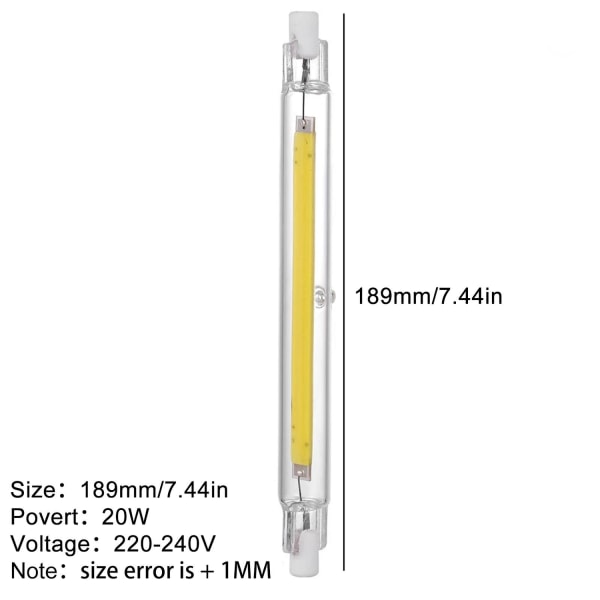 LED R7s COB 78mm 118mm Dimbara glasrör 15W 30W Lampbyte - Perfet yellowA 78mm