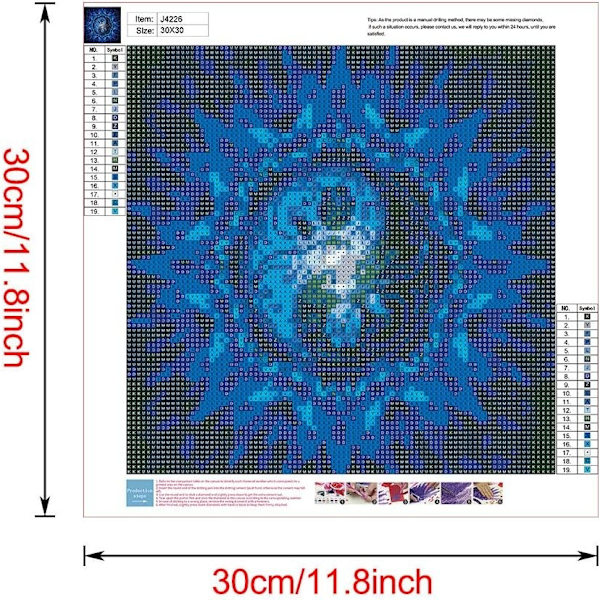 diamond painting Full Rhinestones Mandala Yin Yang DIY, DIY 5D - Perfet
