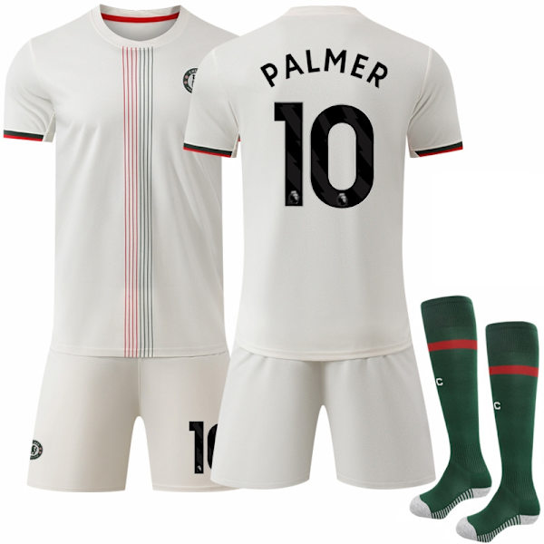 Chelsea vierasasu 2025-2026, lasten ja aikuisten jalkapallopaita (sisältää sukat) - Perfet No.10 PALMER XL