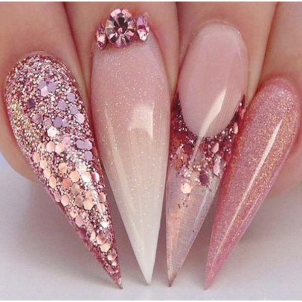 stk negle glitter glitter, Negle dekorationer- Perfet