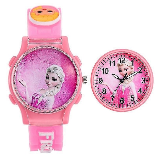Princess Armbandsur Frozen Flip Klockor med Justerbart Armband Presenter till Barn Flickor -NMAOV-Perfet A