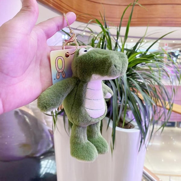 Mini-pehmoalligaattori eläinriipus pehmeä ja mukava iholle sopiva pehmolelu sopii opiskelijan reppukoristeluun - täydellinen