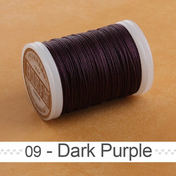 2021 Læderhåndværkssyning Læder rund vokstråd 0,6 mm rund - Perfet Dark Purple