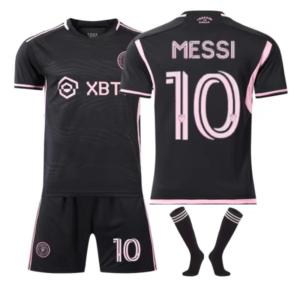 Major League Soccer Messi nr. 10 Miami International trøje Hjemme Ude Fodboldtrøje til voksne børn Sæt bedst udebane - Perfet Away Kids 20(110-120cm)