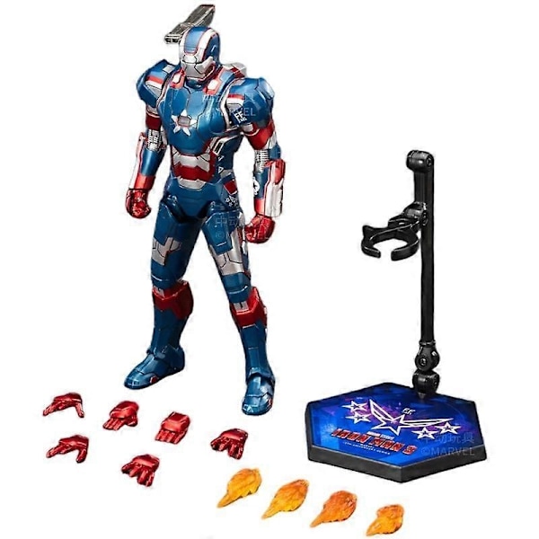 ZD toys Iron Man Action Figur Iron Patriot MK1-7 MK17 MK33 MK85 MK30 War Machine Legends Avengers Tony Stark Samleleke Gave-Perfekt War Machine