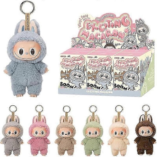 Ny Hot Sød Labubu 1:1 Replika The Monsters Blind Box Cardiac Macarone Kawai Gættepose Figur Model Nøglering Overraskelsesgave legetøj-Perfet A2 1pcs