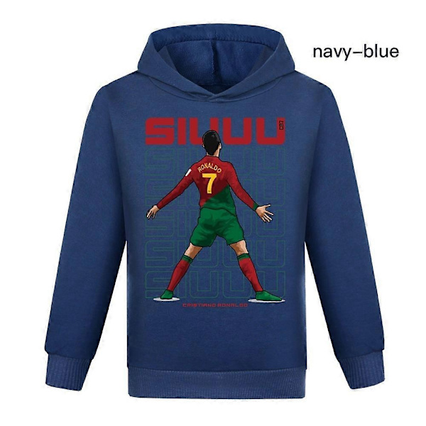 Joululahjat Cristiano Ronaldo Huppari MM-kisat Nro 7 Jalkapallotähti Huppari Tytöt Pojat Huppari Pusero Yläosat Lapset Teinit - Täydellinen Navy Blue 11-12years