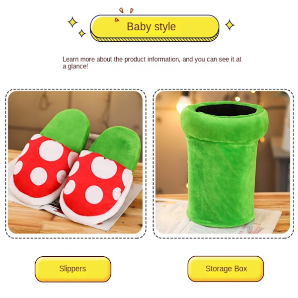 30cm Super Mario Cannibal Flower tofflor Halloween julklapp - Perfet