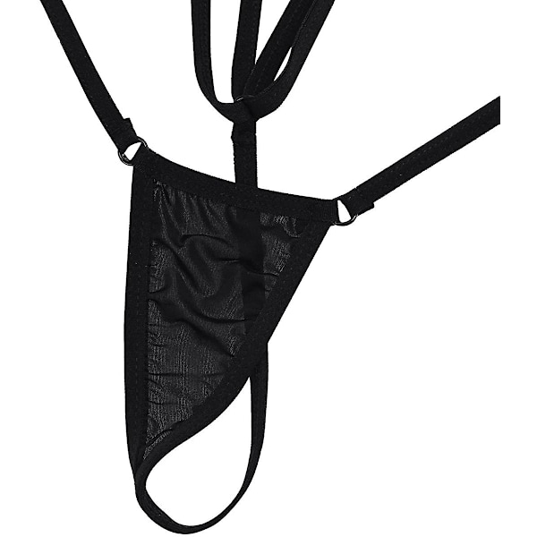 Kaise 2 stk. Kvinders Sexy Enkeltdel Sling Shot G-streng Ekstrem Mikro Mini Monokini Badetøj Underbukser Party Kostume Gave-Perfekt Black