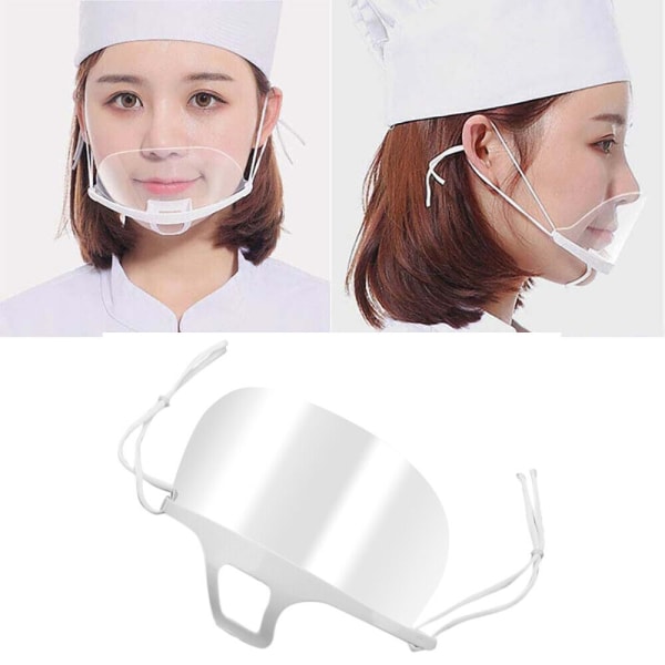 10 - stk Transparent Half Face Cover Visir Chef Catering - Perfet 10PCS