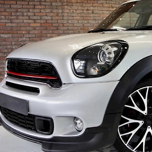 Strålkastarring Dekor Passar MINI R60 Cooper Countryman 2011-16 Glansig Svart/Krom Ram Omslag 51139801573,51139801574-Perfekt Glossy Black