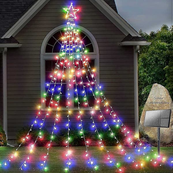 Solar Havepynt Stjernelys 344 Led 8 Tilstande (flerfarvet)-Perfet