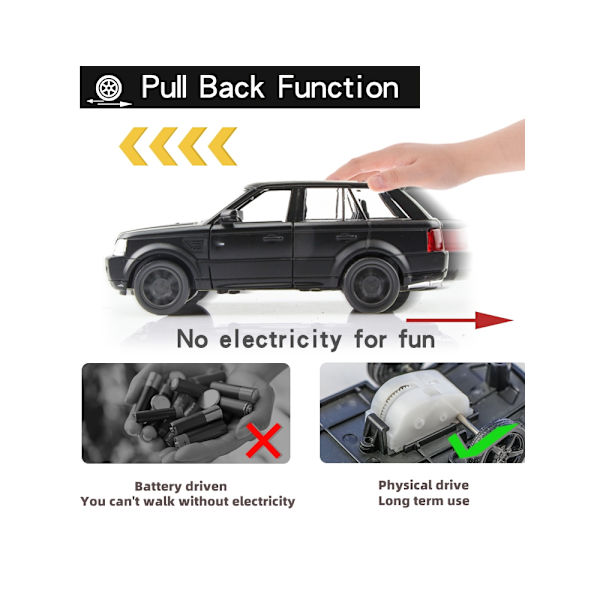 Børnelegetøj Mat Sort Farve Serie Mustang Chevrolet SUV Diecasts Legetøjskøretøjer Udsøgt model RMZ city 1/36 Alubil - Perfet Benz E63 AMG