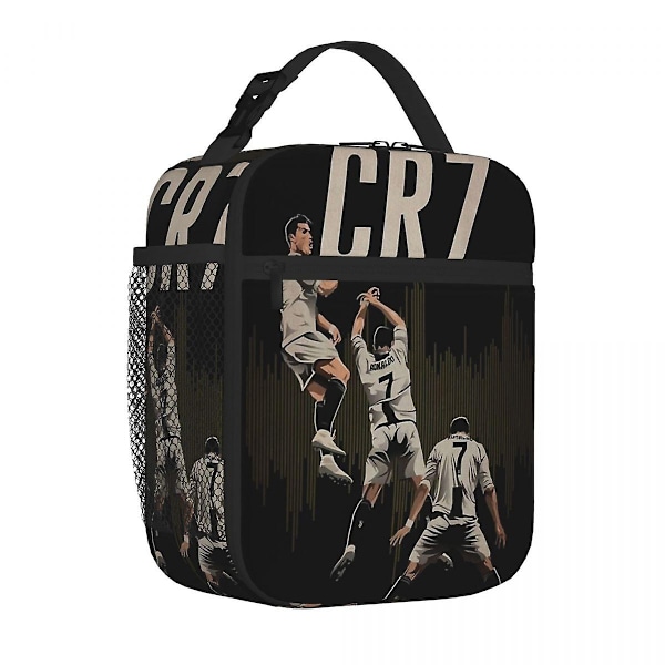 Cristiano Ronaldo Cr7 Isolerad Lunchväska Kylare Lunchbox Isolerad Lunchbox Lunchväska för Kvinnor Barn Skola - Perfekt 10