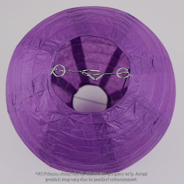 12 stk Papirlykter Multifargede Dekorative Runde Papirlykter for Festivalfest Jubileum med 4 Størrelser - Perfekt Purple
