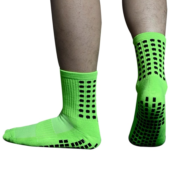 Anti-Slip Fotballsokker Herre Dame Utendørs Sports Grip Soccer - Perfet Fluorescence green