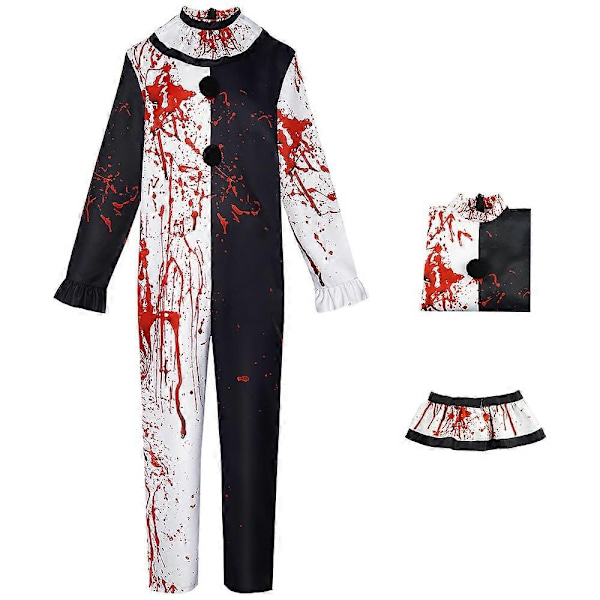 Terrifier 2 Art the Clown Cosplay Blodplettet Jumpsuit Voksen Unisex Halloween Karneval Kostume Dragt Fancy Dress-Perfet Men L