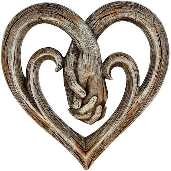 Hjärta som håller händerna Väggdekal Forever Love Hängande väggkonst imitation 3D-effekt printed akryl Heminredning Present- Perfet A-HOLDIGN HANDS