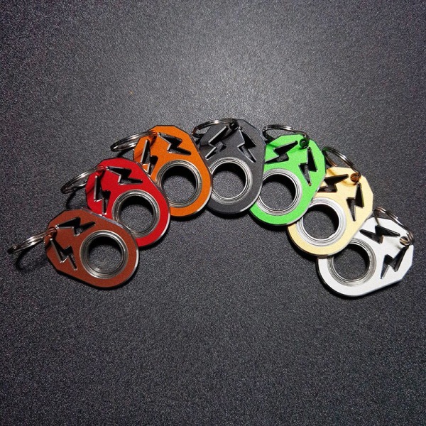 Avaimenperä Spinner Metal Fidget Toys Pyörivä avaimenperä - Perfet Silver