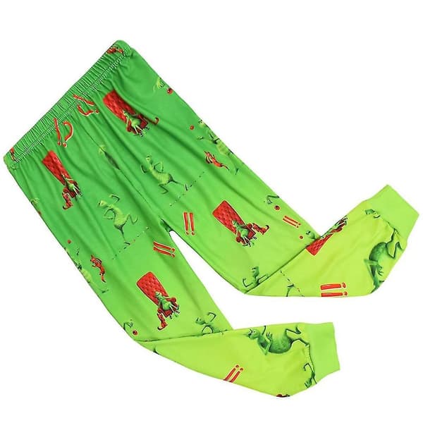 4-9 År Barn Pojkar Flickor Jul Grinch Tryckt Pyjamas Set Topp+Byxor Sovkläder Nattkläder Hem Loungewear Gåva-Perfekt C 7-8 Years