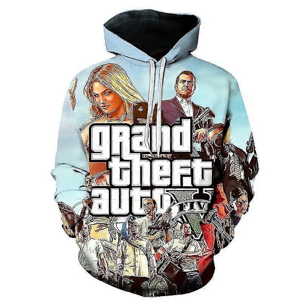 Höst 3d Grand Theft Auto Serien Tryckt Sweatshirt Casual Mode Dam Y2k Hoodies Toppar-Perfet DHZ8K231215E XL