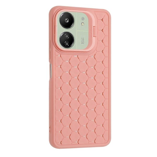 Honeycomb TPU-telefondeksel Kompatibelt med Xiaomi Redmi 13C-Perfet Pink