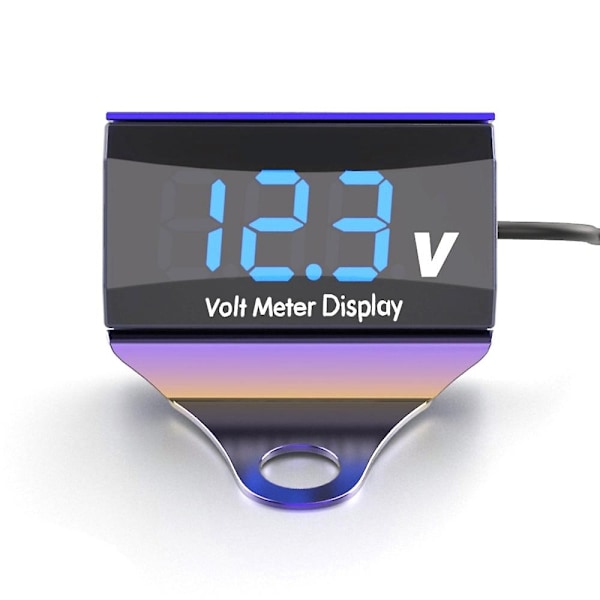 Motorcykel DC 10-150V Digital Voltmeter LED Display Vattentät Spänningstestare Batteriövervakare Mätare-Perfet Multicolor