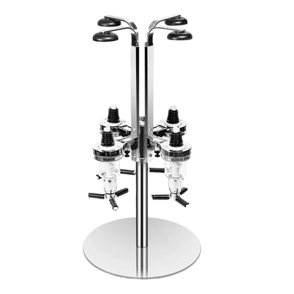 4 Flaskor Roterande Dispenser Barställ Roterbar Dryckesdispenser Cocktail Shaker-Perfekt
