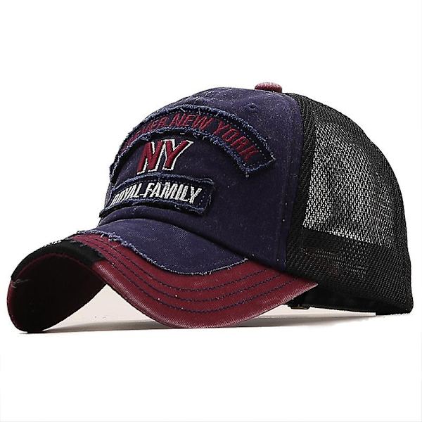 Fish Bone menns netting baseballcaps damesnapback fiskebroderi far lue mann barn Trucker Gorra Summer Fisher menn lue red 56-61cm Adjustable