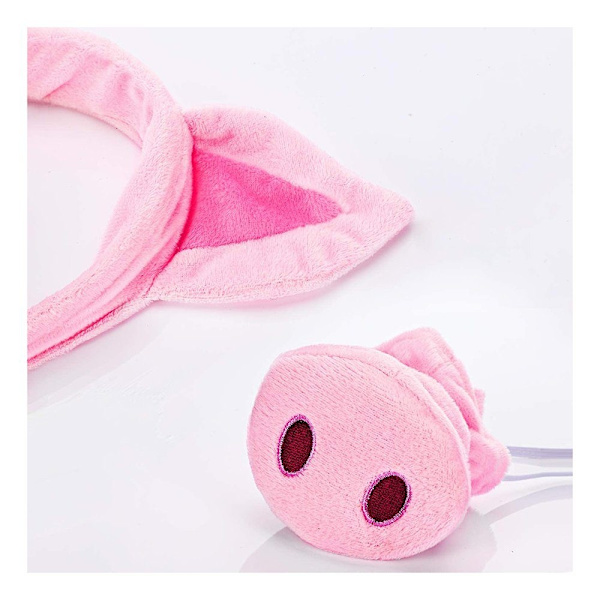 Sæt Pig ører Næse Hale og sløjfe Pink Pig kostume - Perfet