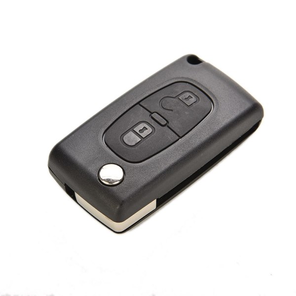 2-knapper Plastfjernkontroll Flip Key Shell Erstatning for PEUGEOT - Perfet