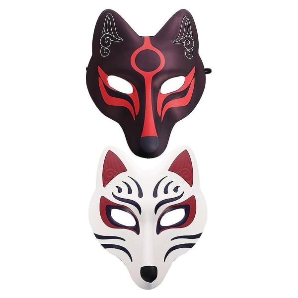 2 Eva-masker i form av en räv Festdekorationsmasker Festlig Halloween-mask i form av en räv Festdekoration - Perfet