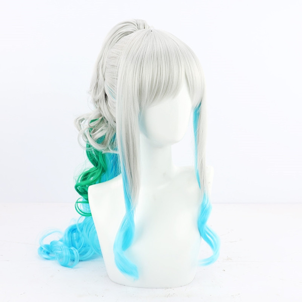 Yamato Cosplay Peruukki Anime One Piece 70 cm pitkät lämmönkestävät synteettiset hiukset Halloween-juhlaperuukit + cap + sarvirekvisiitta vain tarvikkeet - Perfet Only Accessories One Size