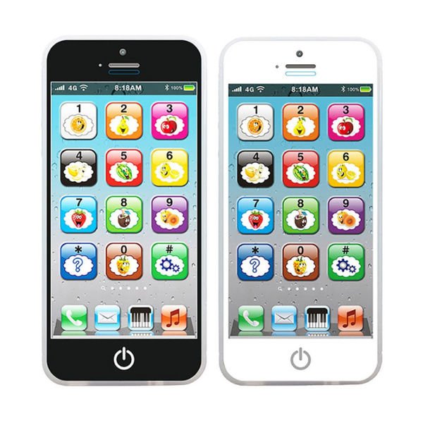 Baby Smart Touch Screen Mobile Leker - Perfet White