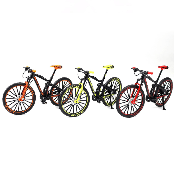 Mini 1:10 legeret cykel skalamodel Desktop Simulering Ornament Finger Mountain Bikes Legetøj - Perfet Green